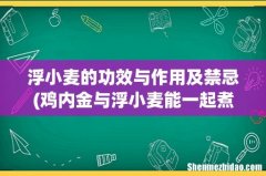 鸡内金与浮小麦能一起煮水喝吗 浮小麦的功效与作用及禁忌
