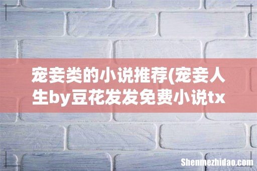 宠妾人生by豆花发发免费小说txt版本 宠妾类的小说推荐