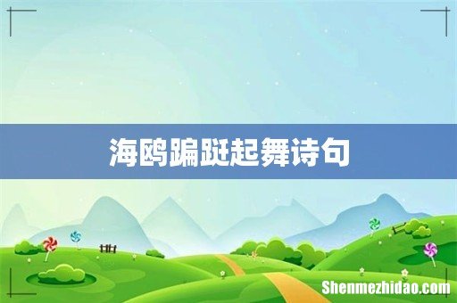 海鸥蹁跹起舞诗句