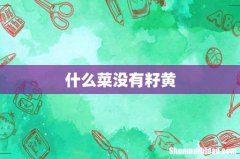 什么菜没有籽黄