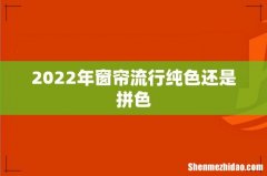 2022年窗帘流行纯色还是拼色