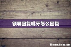 领导回复呲牙怎么回复