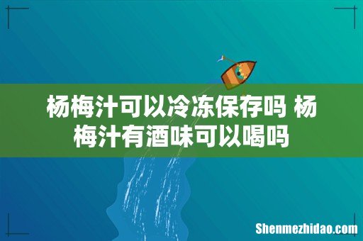 杨梅汁可以冷冻保存吗 杨梅汁有酒味可以喝吗
