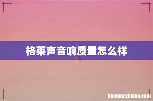 格莱声音响质量怎么样