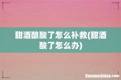 甜酒酸了怎么办 甜酒酿酸了怎么补救
