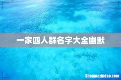 一家四人群名字大全幽默