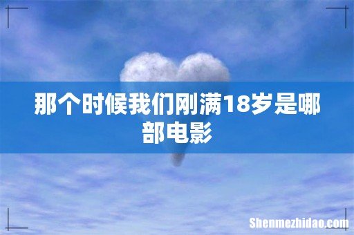 那个时候我们刚满18岁是哪部电影