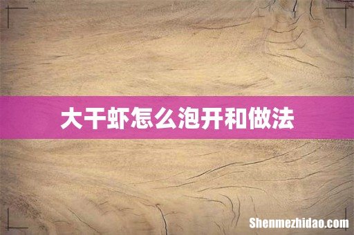 大干虾怎么泡开和做法