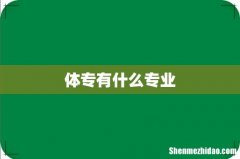 体专有什么专业