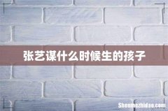 张艺谋什么时候生的孩子