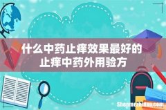 什么中药止痒效果最好的 止痒中药外用验方