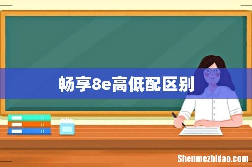 畅享8e高低配区别