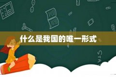什么是我国的唯一形式