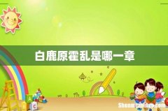 白鹿原霍乱是哪一章