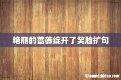 艳丽的蔷薇绽开了笑脸扩句