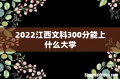 2022江西文科300分能上什么大学