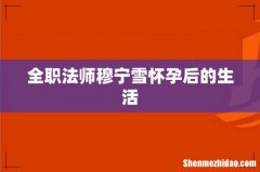 全职法师穆宁雪怀孕后的生活