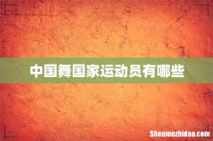 中国舞国家运动员有哪些