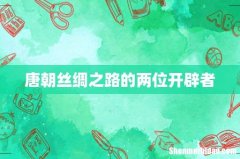 唐朝丝绸之路的两位开辟者
