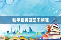 和平精英蓝图干嘛呢