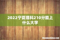 2022宁夏理科210分能上什么大学