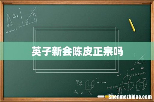 英子新会陈皮正宗吗