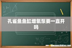孔雀鱼鱼缸增氧泵要一直开吗