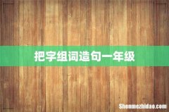 把字组词造句一年级