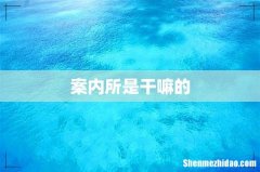 案内所是干嘛的