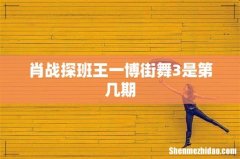 肖战探班王一博街舞3是第几期