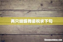 两只蝴蝶舞梁祝求下句