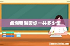 点燃我温暖你一共多少集