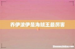 乔伊波伊是海贼王最厉害