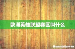 欧洲英雄联盟赛区叫什么