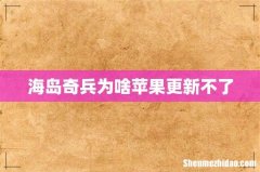 海岛奇兵为啥苹果更新不了