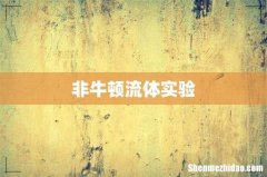 非牛顿流体实验