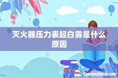 灭火器压力表起白雾是什么原因