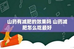 山药有减肥的效果吗 山药减肥怎么吃最好
