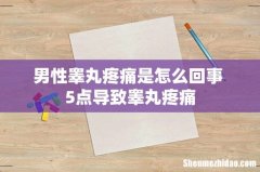男性睾丸疼痛是怎么回事 5点导致睾丸疼痛