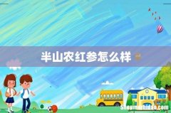 半山农红参怎么样