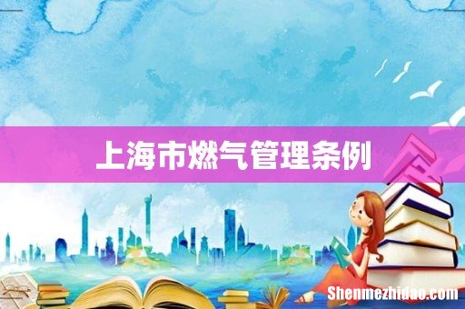 上海市燃气管理条例