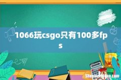 1066玩csgo只有100多fps