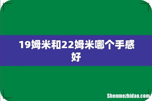 19姆米和22姆米哪个手感好