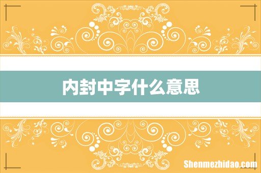 内封中字什么意思