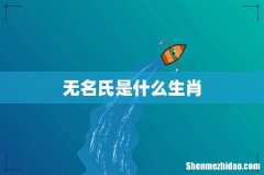 无名氏是什么生肖