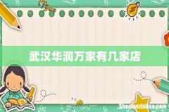 武汉华润万家有几家店