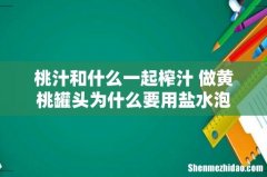 桃汁和什么一起榨汁 做黄桃罐头为什么要用盐水泡