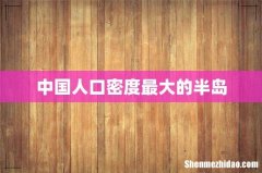 中国人口密度最大的半岛