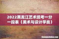 美术与设计学类 2022黑龙江艺术统考一分一段表