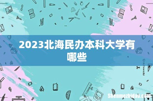 2023北海民办本科大学有哪些